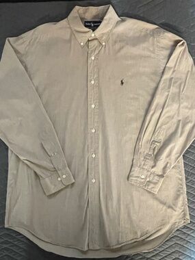 Ralph Lauren Men's Yarmouth Button Down Long Sleeve Shirt - 16.5 x 34/35